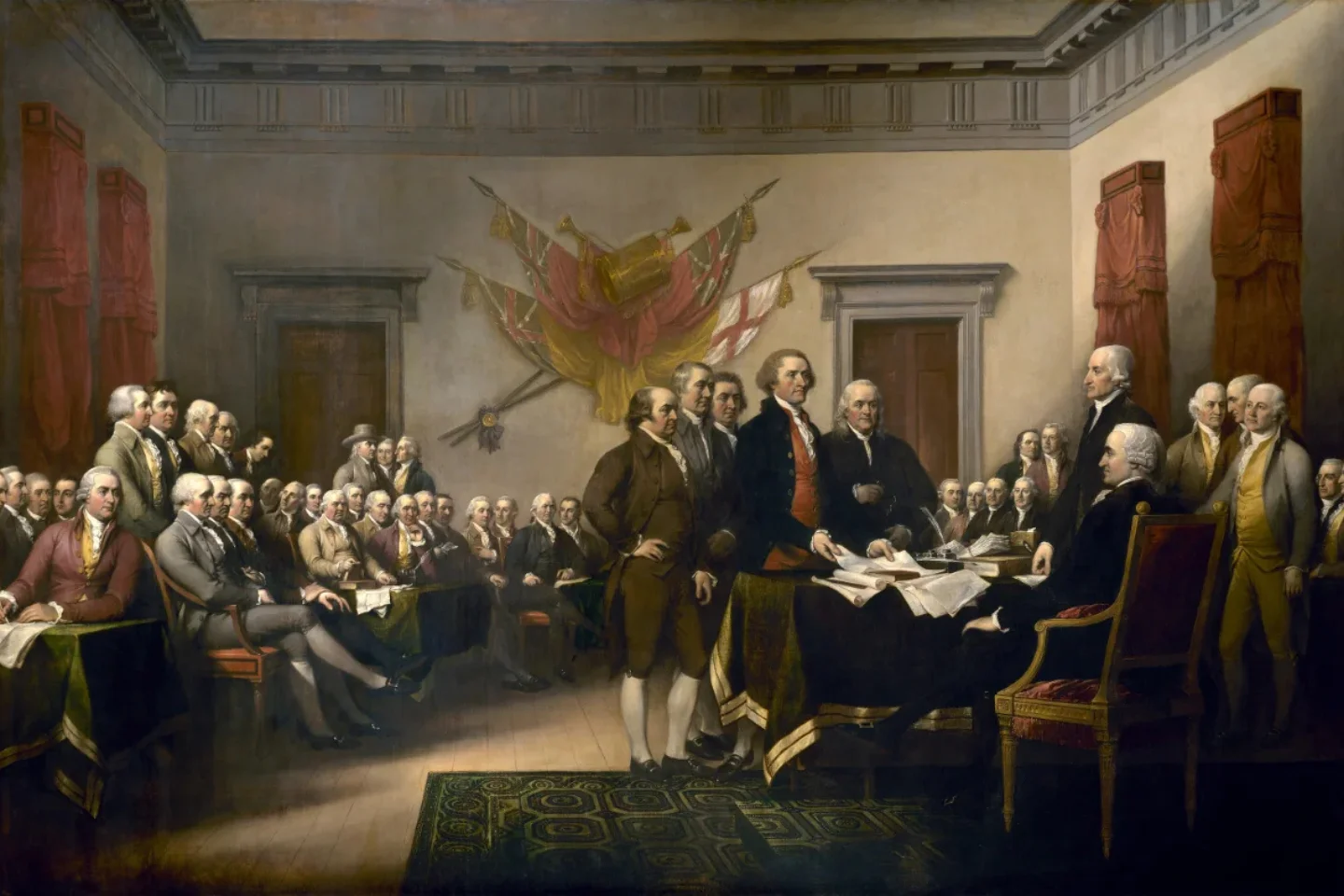 Declaration of Independence signing Trumbull